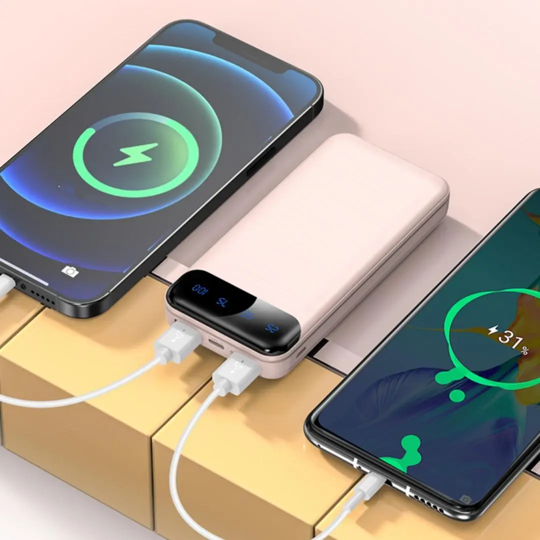 20000mAh Power Bank, USB Output Power Bank with Digital Display, Portable Charger for iPhone 16/15/14/13 Samsung Android Huawei, Electronic