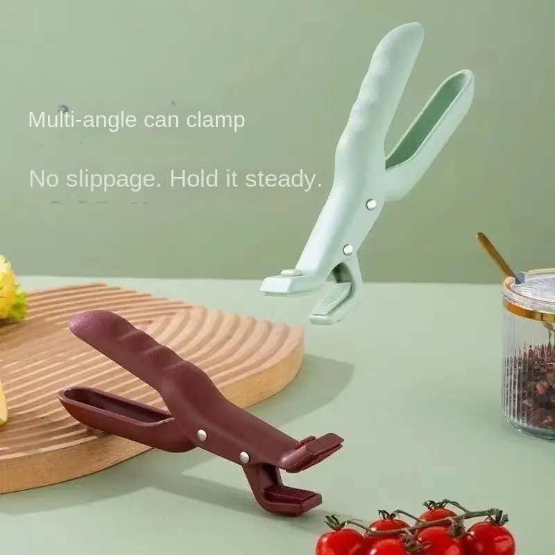 Heat-Resistant Silicone Tongs - Anti-Scald Kitchen Clamp for Pots, Bowls & Plates, Microwave/Steamer Safe Dish Gripper, Multi-Purpose Cooking Tool with Non-Slip Grip