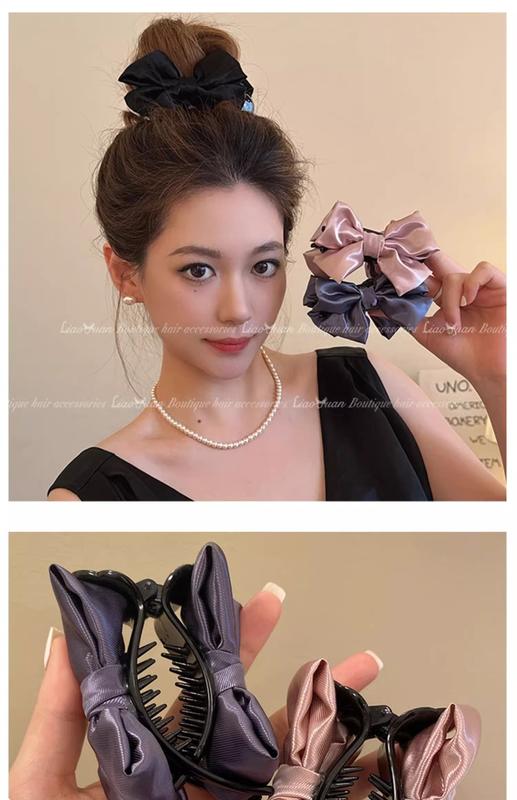 Product Introduction of French High-quality Ball Head Grip 2024 New Bow Hairpin Female Shark Head Clip Jewelry 16