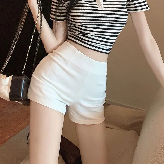 quần Đùi bộ Đồ Mặc Trong, Màu Trắng, Cạp Cao, Bó Sát Chữ A, Dành Cho nữ, quần Nóng Bỏng Mỏng Và Bó Sát Mùa hè, Thích Hợp Cho Cô Gái Nóng Bỏng, quần Đùi, Women, Pants aokieu nữ bộ paris quần heartsteal calem quần