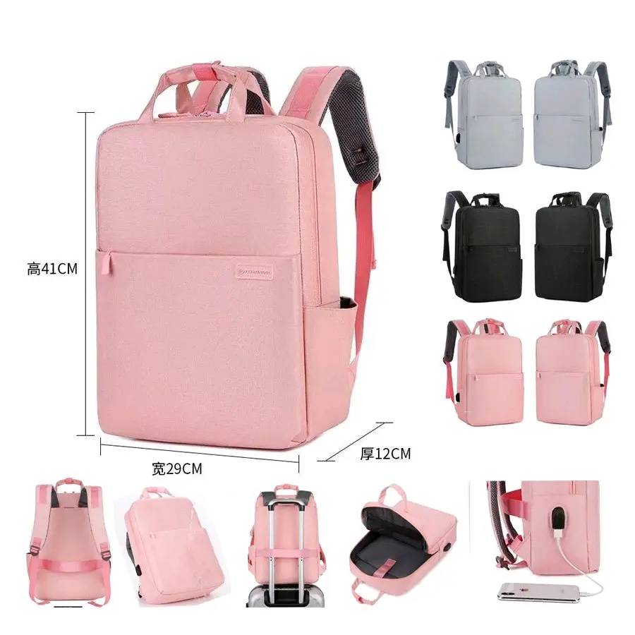 Tas Laptop Backpack Ransel Waterproof Nylon 14 15 16 inch