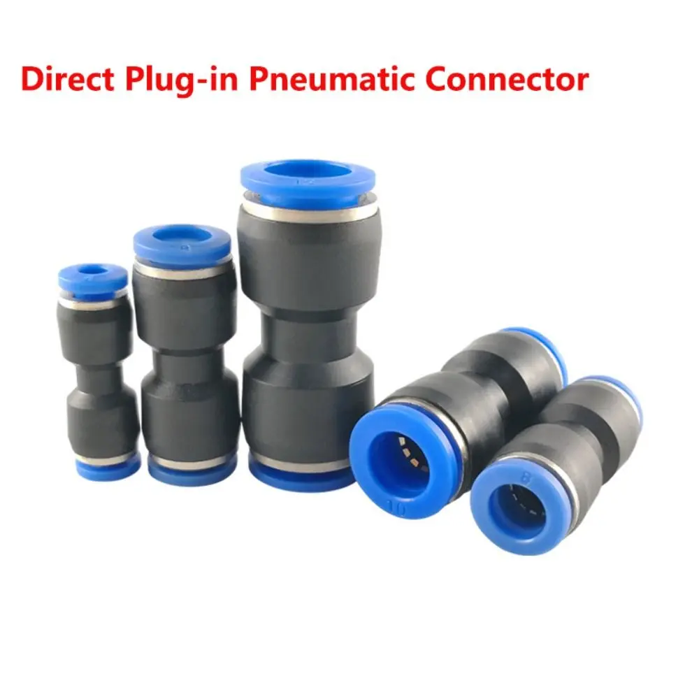 High Quality Pneumatic Pneumatic Equipment Connector PU4-16mm Direct Plug-in Endotracheal Hose Connector Pipe Fitting Plastic Air Pipe Connector