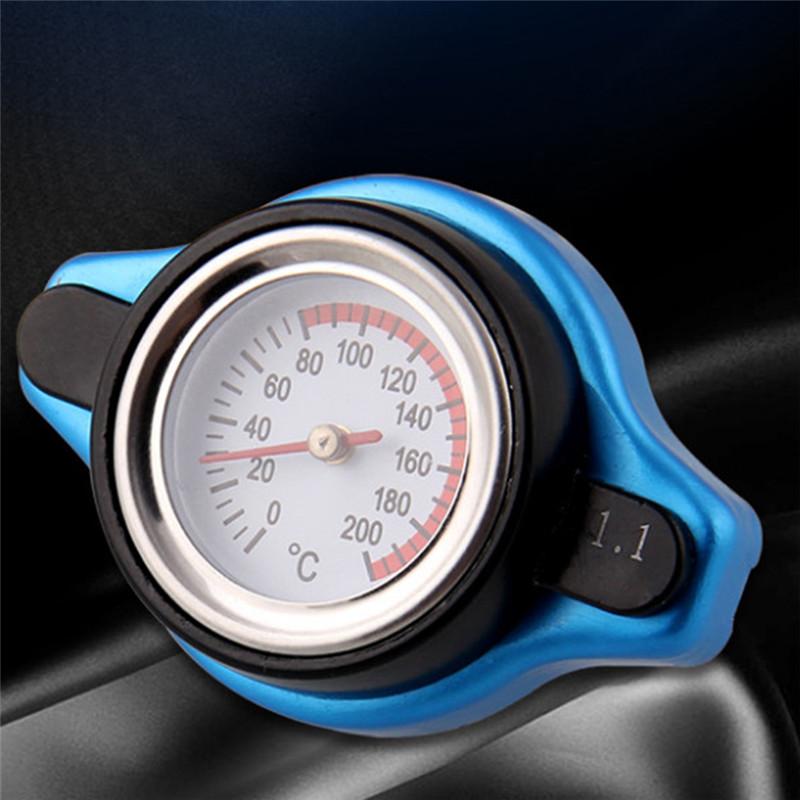 Universal Car Thermost Radiator Cap Cover & Water Temp Gauge Meter 1.1Bar 5