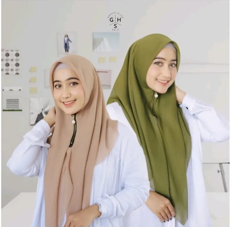 Jilbab/Hijab instan zipper / kerudung instan ziper resleting segi empat / segi empat instan zipper / Hijab wanita terbaru / kerudung segi empat mewah elegan / jilbab 2022 viral / kerudung / jilbab instan terbaru 2021 gratis ongkir /hijab zipper resleting 1
