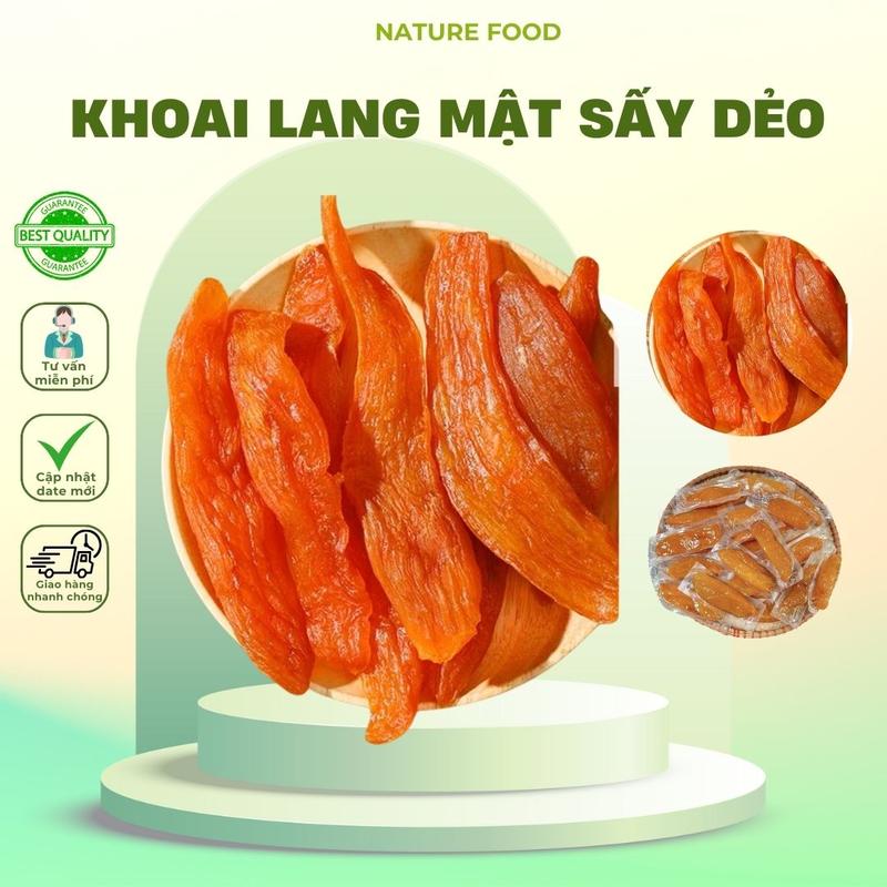 Khoai lang mật sấy dẻo không đường Đặc Sản Đà Lạt NATURE FOOD Snack Ăn Vặt Chua