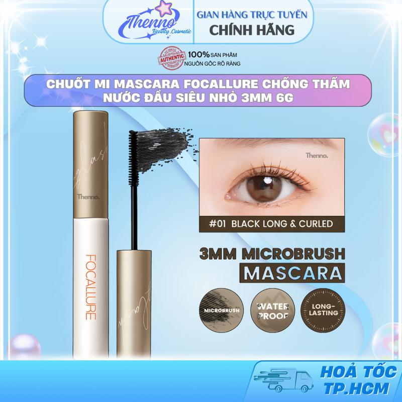 Chuốt Mi Mascara Focallure Chống Thấm Nước Đầu Siêu Nhỏ 3mm 6g