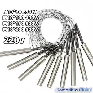Cartridge Heater 220V M10 60-200W - Heating Rod 250-800mm