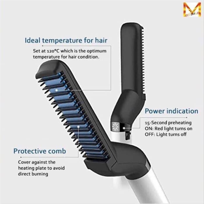 SISIR PELURUS RAMBUT PRIA - CATOK MAGIC 3IN1 - MEN STYLER CURLING IRON - VOLUMEZE FLATTEN SIDE Multifungsi Cepat Aman 6