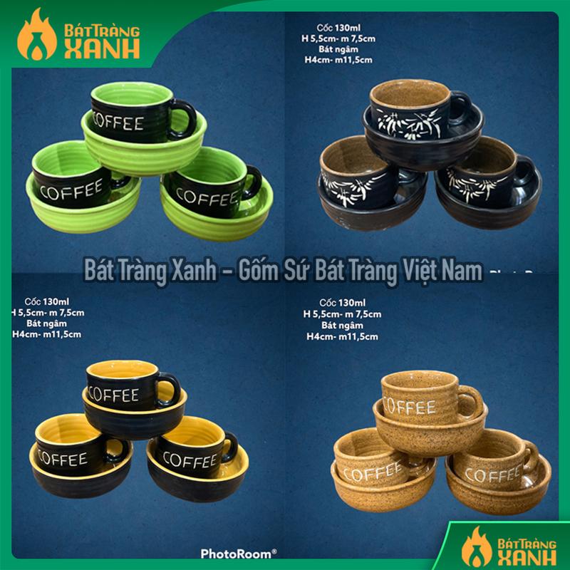 16 MÀU Bát ngâm Ly cà phê- cà phê trứng gốm sứ bát tràng - gốm sứ bát tràng xanh