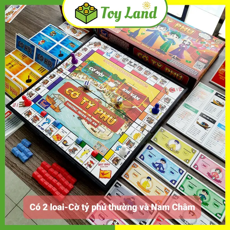 [Foxi] Cờ Tỷ Phú Thương Nhân Hội An Foxi Size Lớn Monopoly Cờ Tỉ Phú Đồ Chơi Trí Tuệ Trẻ Em Tư Duy 3