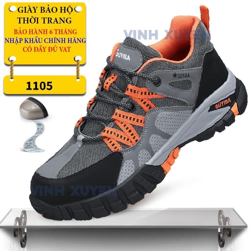 Giày Bảo Hộ Lao Động Nam GUYISA 1105 Giày Thể Thao Thời Trang Mũi Sắt Chống Đinh Va Đập Nước Dày Công Trường Êm Bền Đẹp Shoes Work & Safety Footwear cao su chống thủng  giày lao động & bảo hộ Đồng Đồng 1