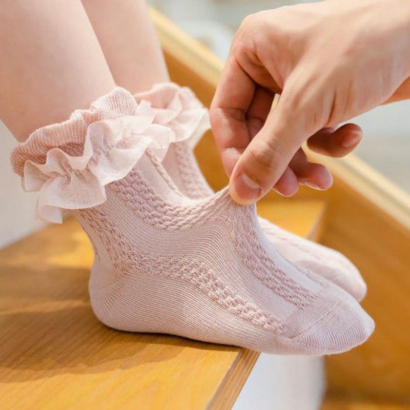 Quần áo trẻ em, PippiKids, tất trẻ em, tất ren, tất bông cho bé gái, tất khiêu vũ Sợi Tre