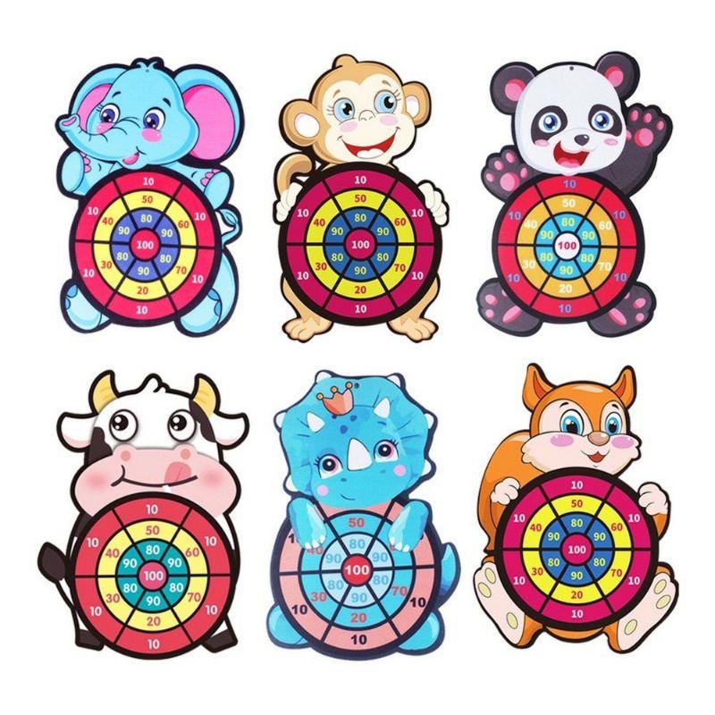 Phi tiêu bóng dính cho bé bảng ném bóng gai tính điểm chất liệu vải an toàn hình động vật đáng yêu