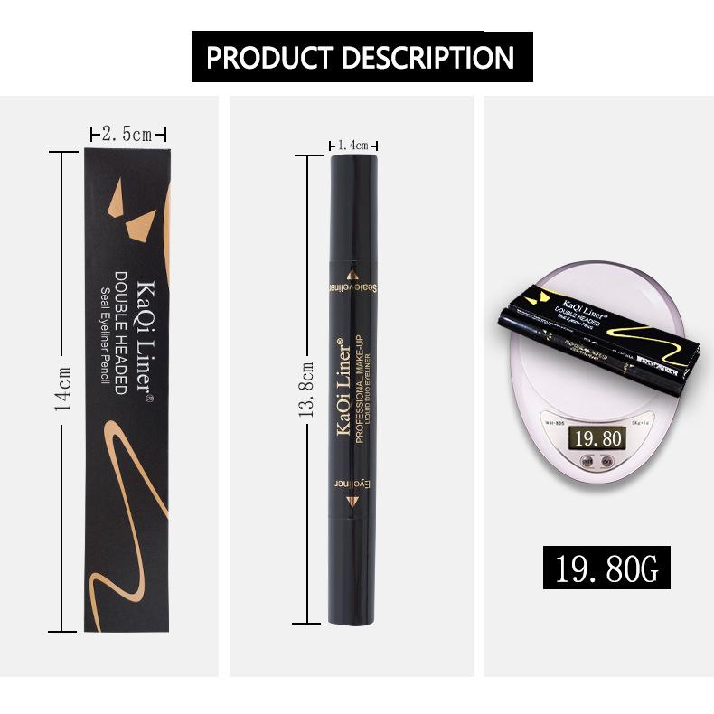 Product Introduction of Double Head Seal Eyeliner Waterproof non-smudging Delta Wing Tail Seal Eyeliner 26
