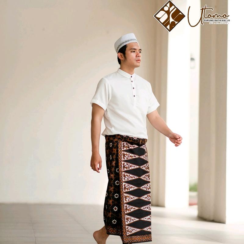 Sarung Batik Tulis Utomo Kesikan motif Cakra Buana | Sarung Batik Halus | Bahan Katun Primis | Fashion Muslim | Sarung Santri 1