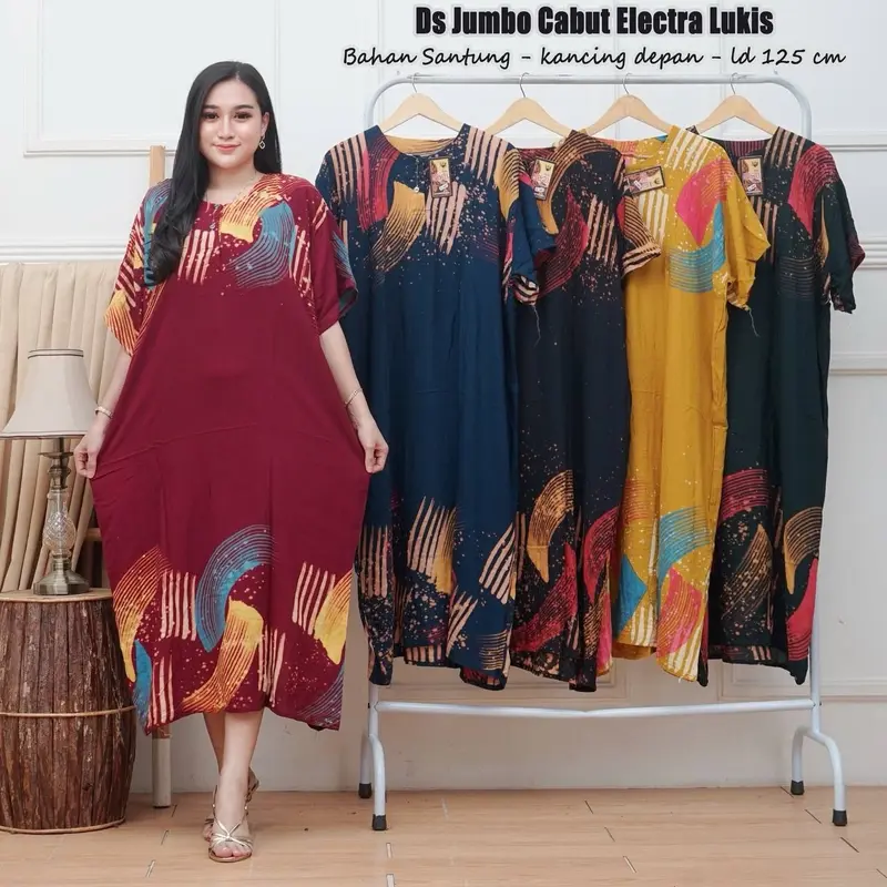 100rb Dapat 3pcs Daster Jumbo Lengan Pendek Busui Frenly Pilih motif tulis pesan Opsional/Catatan 4