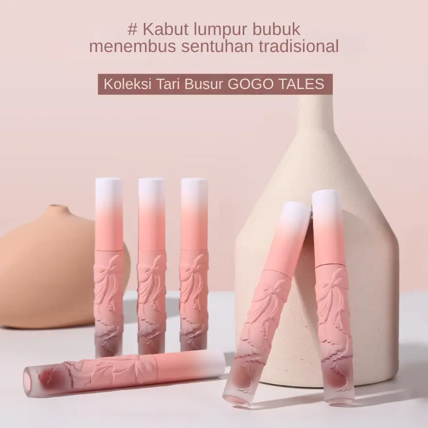 GOGOTALES bow lipmud smooth LIP CREAM MATTE LIPSTICK LIP TINT LONG LASTING LIP CHEEK MUD GT218