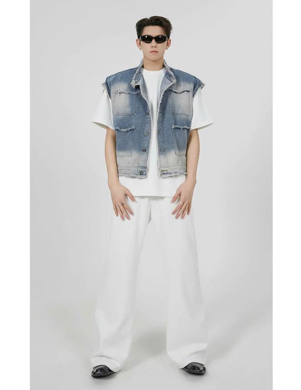 LITER STUDIO Áo Khoác Denim Gile Form Boxy Unisex 2 Color. 7