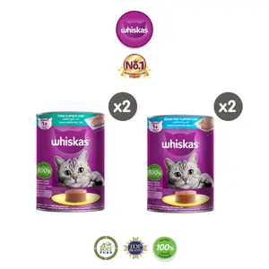 [SPECIAL LIVE] Whiskas Makanan Kucing Basah Kaleng 400 gr - Isi 2 whiskas