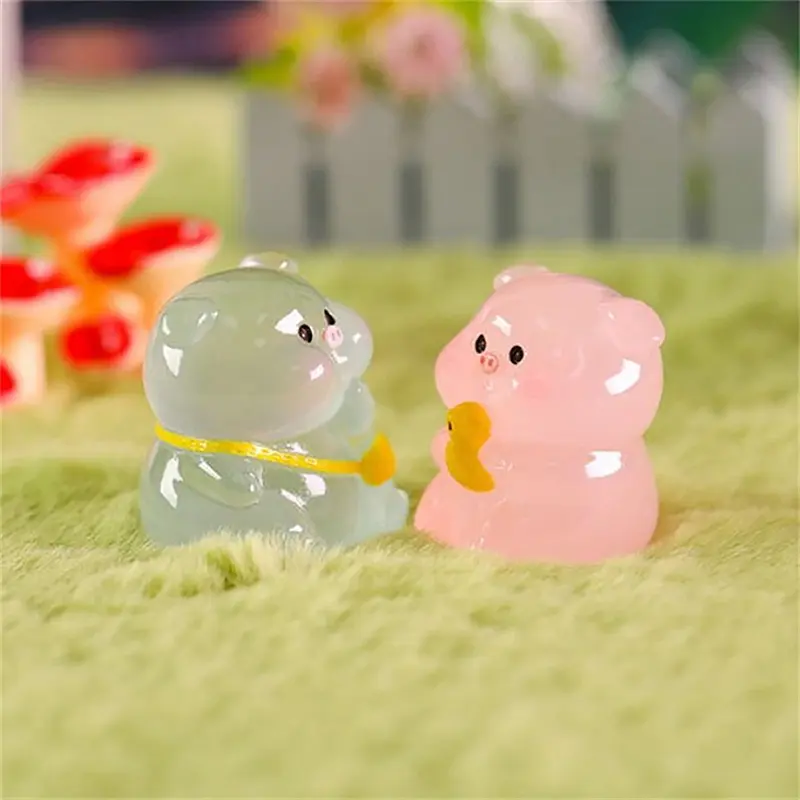 Đồ Trang Trí Lợn Áo Mưa Phát Sáng, Búp Bê Lợn Thắt Nơ Hoạt Hình, Đồ Trang Trí Cảnh Quan Siêu Nhỏ Thích Hợp Cho Nhà Búp Bê Thu Nhỏ, Đồ Chơi Thu Nhỏ 1 Cái 5