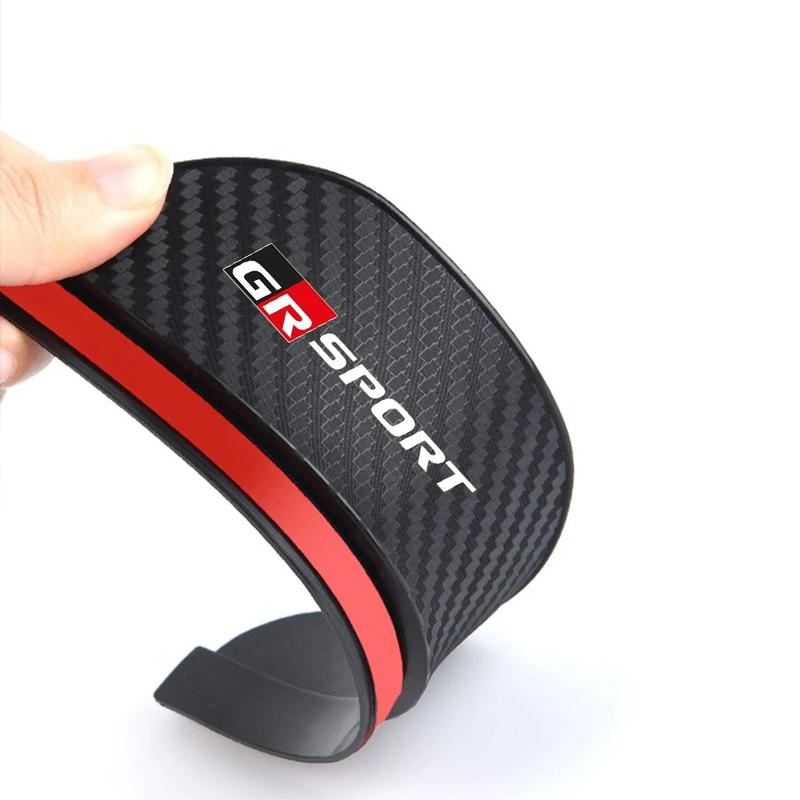 Product Introduction of 2025 Car Rearview Mirror Rain Block Board Side Window Deflector Thick Carbon Fiber Texture Rearview Mirror Window Deflectors 3