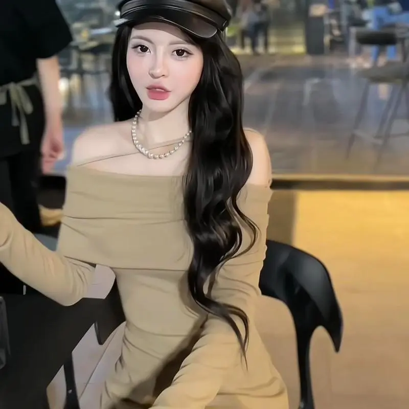 056 Váy tăm dáng dài xòe bệt vai sang chảnh siêu xinh 5