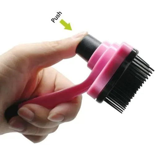 Sisir Canggih Kucing Anjing Grooming Tinggal Tekan Bulu Pet Brush Pembersih 7
