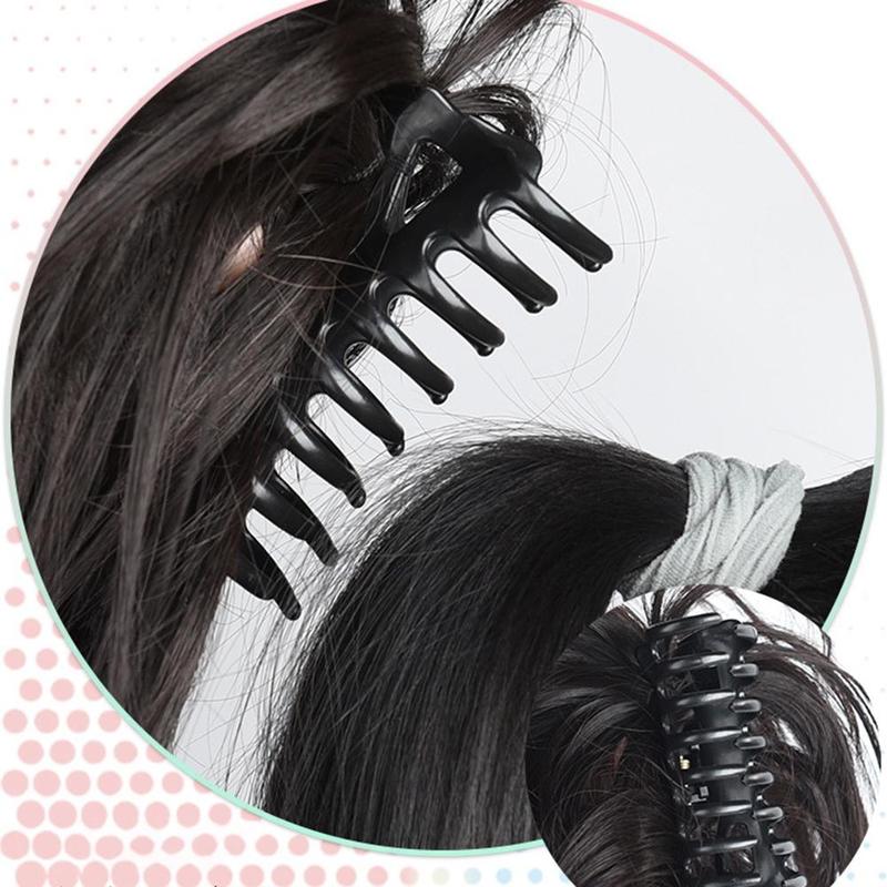 Product Introduction of Fashion 40cm Lazy Invisible Long Hair with Grab Clip Ponytail Natural Extension Straight Hair Wig Waterfall Half-Tie High Wig 14