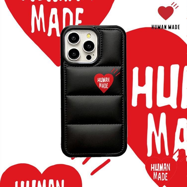 Vỏ Điện Thoại Ốp Lưng HUMAN MADE Tình Yêu Lông Vũ Sợi Áo Khoác Phao 3D Dành Cho iPhone 16 Pro Max 17 Air 11 12 13 14 15 Pro Max 16 Plus XR XS Max 12 13 Mini Chống Rơi Mềm Chống Sốc Bảo Vệ Mặt Sau