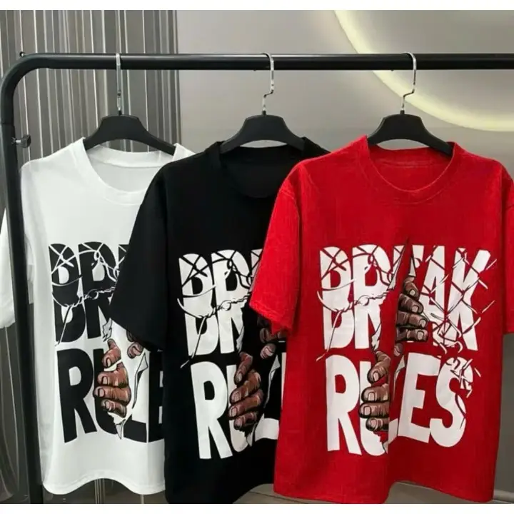 [MỚI] Áo Thun Nam Nữ BREAK RULES , Áo Phông Unisex From Rộng Top Cổ Tròn Women