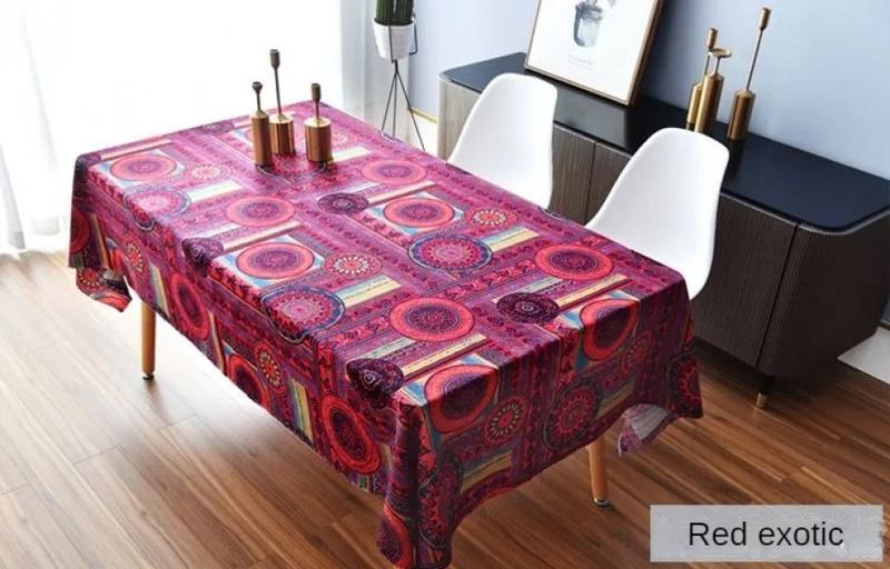 Product Introduction of Printed Bohemian Ethnic Fabric Cotton Linen By Meters for Dress Skirt Tablecloth Diy Sewing Vintage Cloth Breathable Soft Flower 26