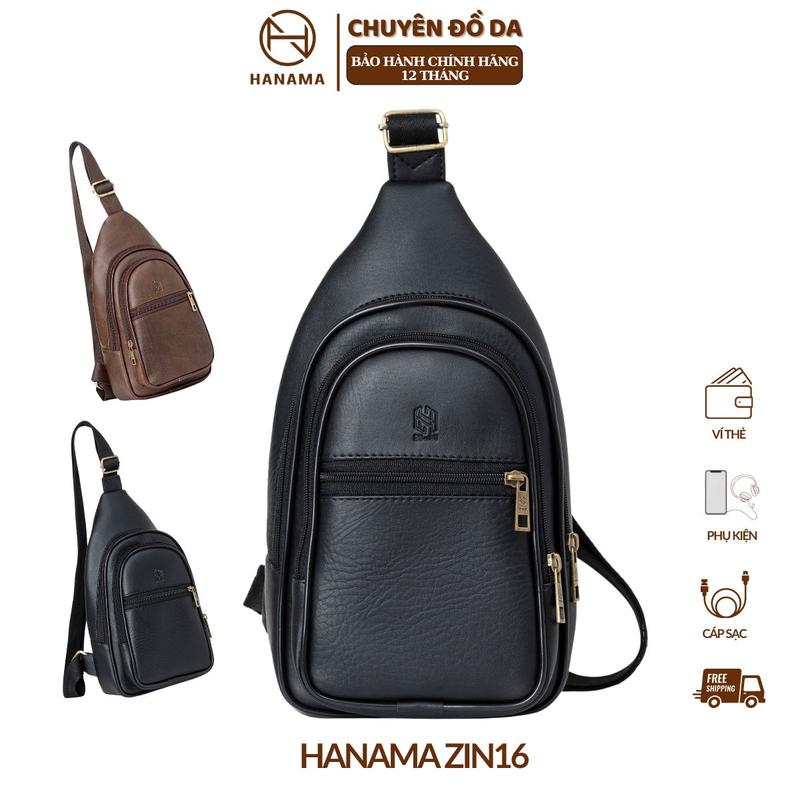 DAILY_HANAMA _Túi đeo chéo túi đeo bụng cao cấp HN Zin16 Bag Nam Da Túi Bao Tử