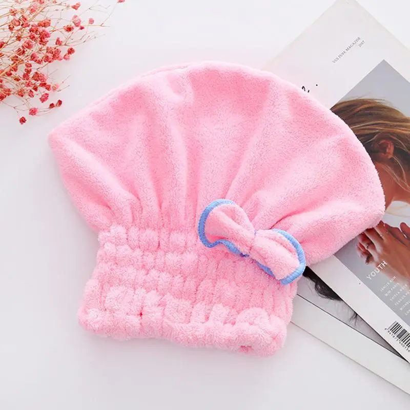 Mũ Trùm Tóc Microfiber, 6 Màu Có Sẵn, Nhanh Khô, Khăn Xếp Tóc, Dành Cho Nữ, Mũ Quấn Đầu, Dày Và Thấm Hút, Mũ Trùm Tóc Khô 4