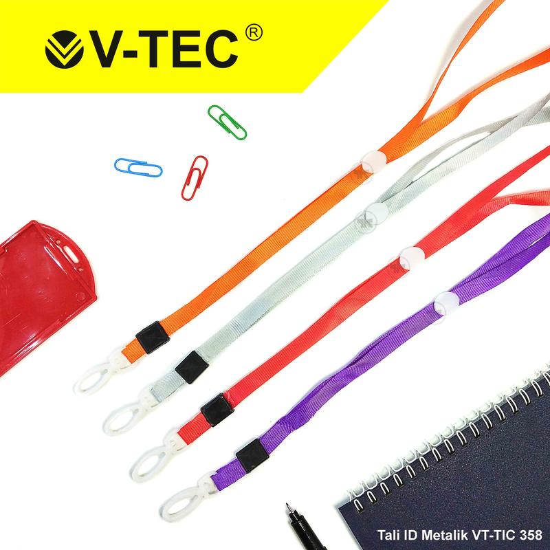 Product Introduction of V-Tec Lanyard Tali ID Nylon 1cm VT-TIC 358 Biru (Kait Plastik) 4