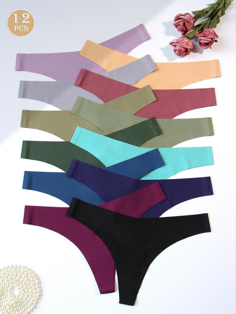 Product Introduction of Women's Solid Color V-shaped Waist Thong, Breathable Comfortable Seamless Panty for Daily Wear, Women's Underwear for All Seasons 1
