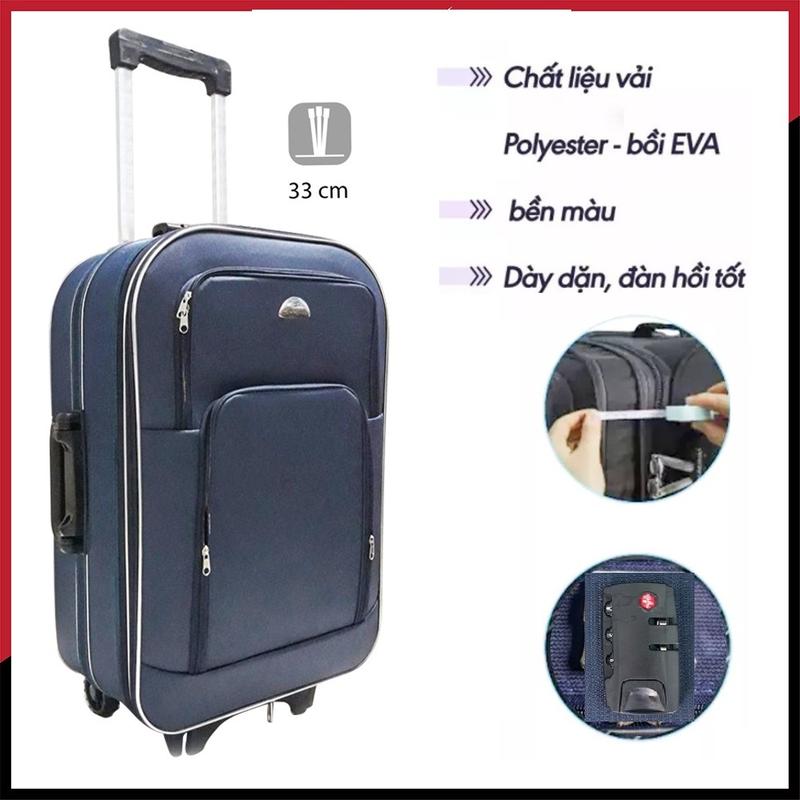 Vali Kéo Du Lịch BI&TI Màu xanh Nauy Có Nắp - 26 Inch 0