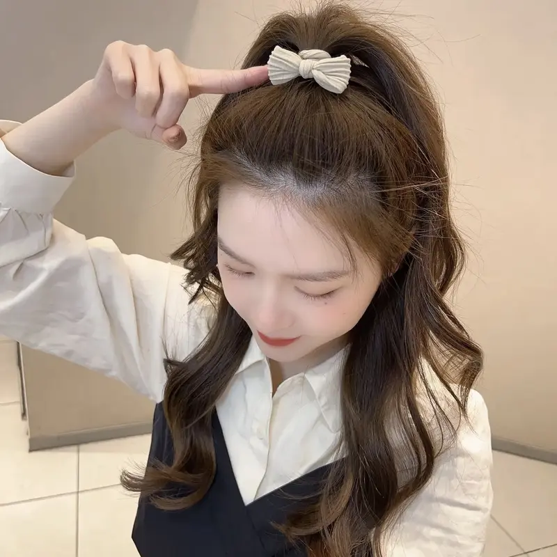 10 Dây Thun Buộc Tóc Độ Đàn Hồi Cao Hình Gấu, Nơ Dành Cho Nữ Dây Cột Tóc Scrunchies Women 5
