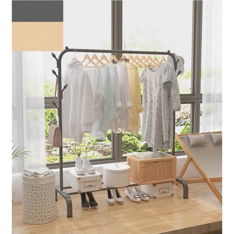 Kệ Treo Quần Áo Kim Loại, Giá Treo Quần Áo 1 Tầng Có 1 Giàn Treo Tiện Lợi Bền Bỉ