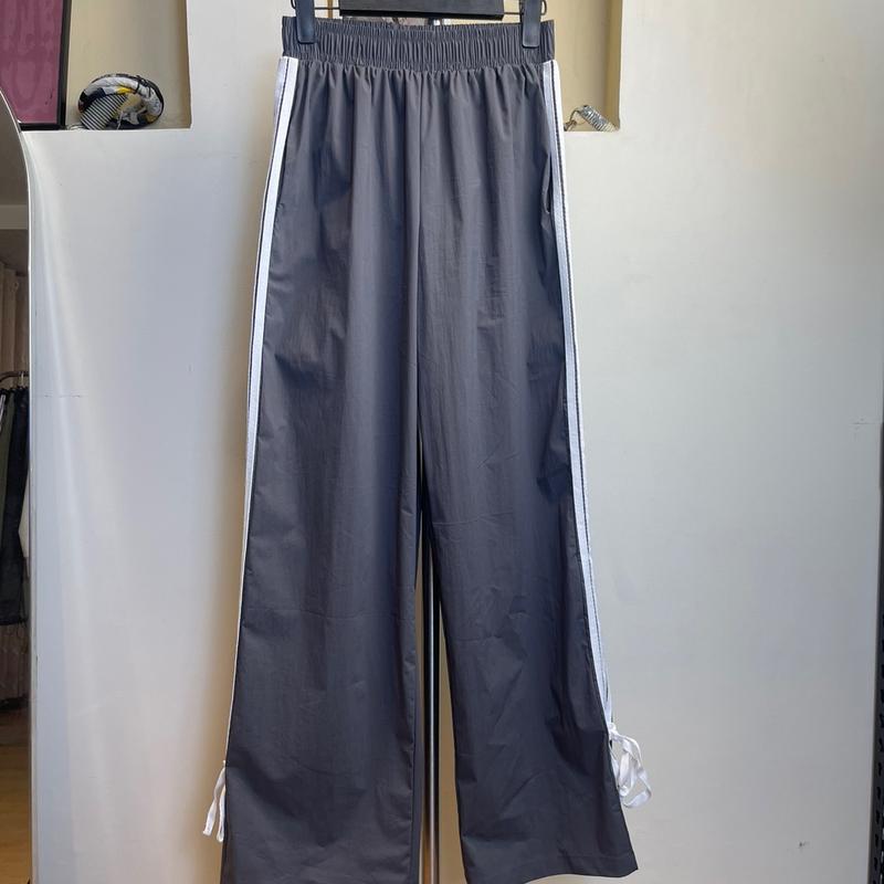 Quần lưng chun phối 4 sọc 2 bên kèm thắt nơ- mẫu mới 2024 -Nữ Pants Women có thể giặt máy thường 4