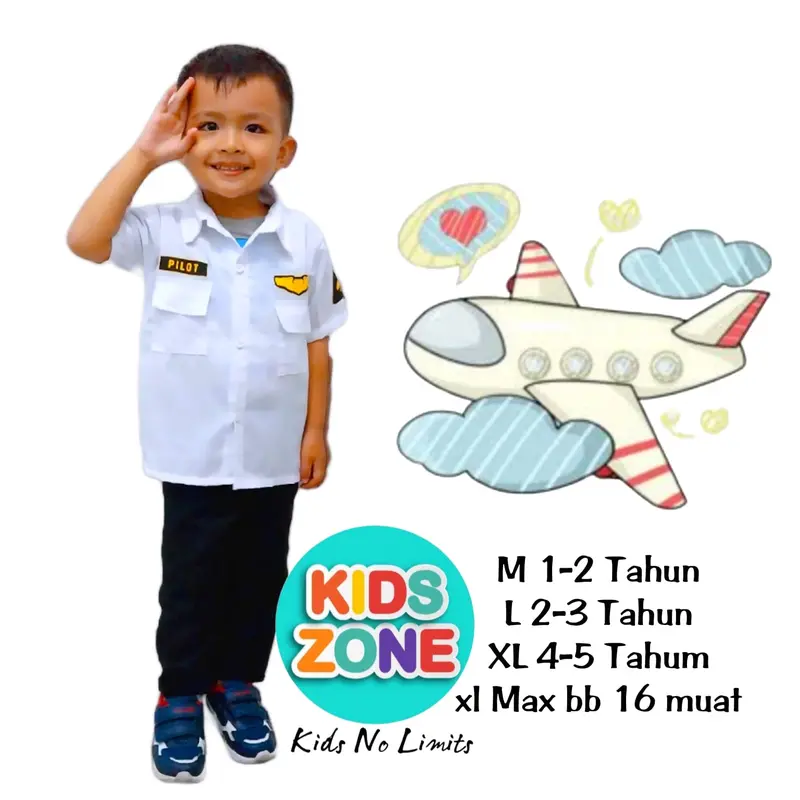 BAJU PILOT ANAK/SERAGAM PILOT ANAK/BAJU PILOT ANAK LAKI LAKI 1