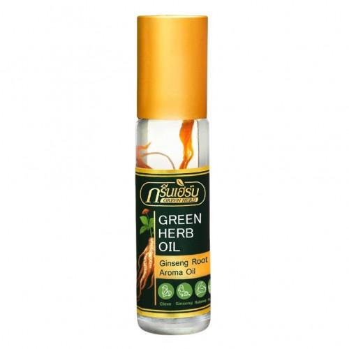 (Lốc 12 chai) Dầu Sâm Lăn thảo dược, Dầu lăn Nhân Sâm Green Herb Oil 8CC Thái Lan lọhít củatháilan dauthai dầu