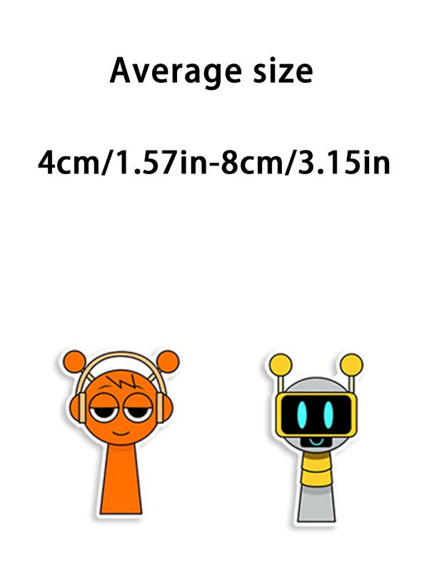 Hình dán Graffiti trò chơi Sprunki Incredibox, 52 CÁI, phong cách vui nhộn, hình dán trang trí sổ tay, chất kết dính PVC, không thấm nước, hộp quà, nhãn trang trí, thích hợp cho guitar, sổ tay và đồ đạc, tự làm thủ công 7