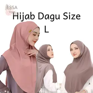 BERGO DAGU INARA MALAYSIA Size L Label Akrilik | Hijab Instan Malay Soft Pet Anti Tembem