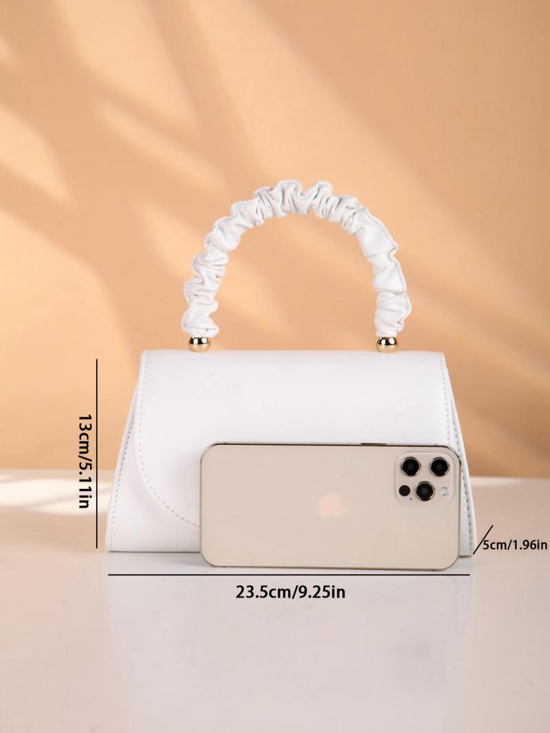 Product Introduction of Women's Elegant Bowknot Handle Design Evening Bag, Trendy Minimalist Chain Strap Clutch Bag, Chic All-match Purse for Dating & Party Decor 1