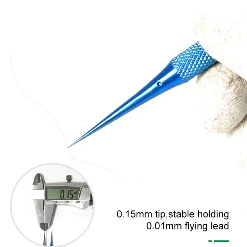 High Precision Titanium Alloy Tweezers, Non-slip Motherboard Flying Wire Repair Clamping Forceps, Industrial Tweezers for Home & Office 6