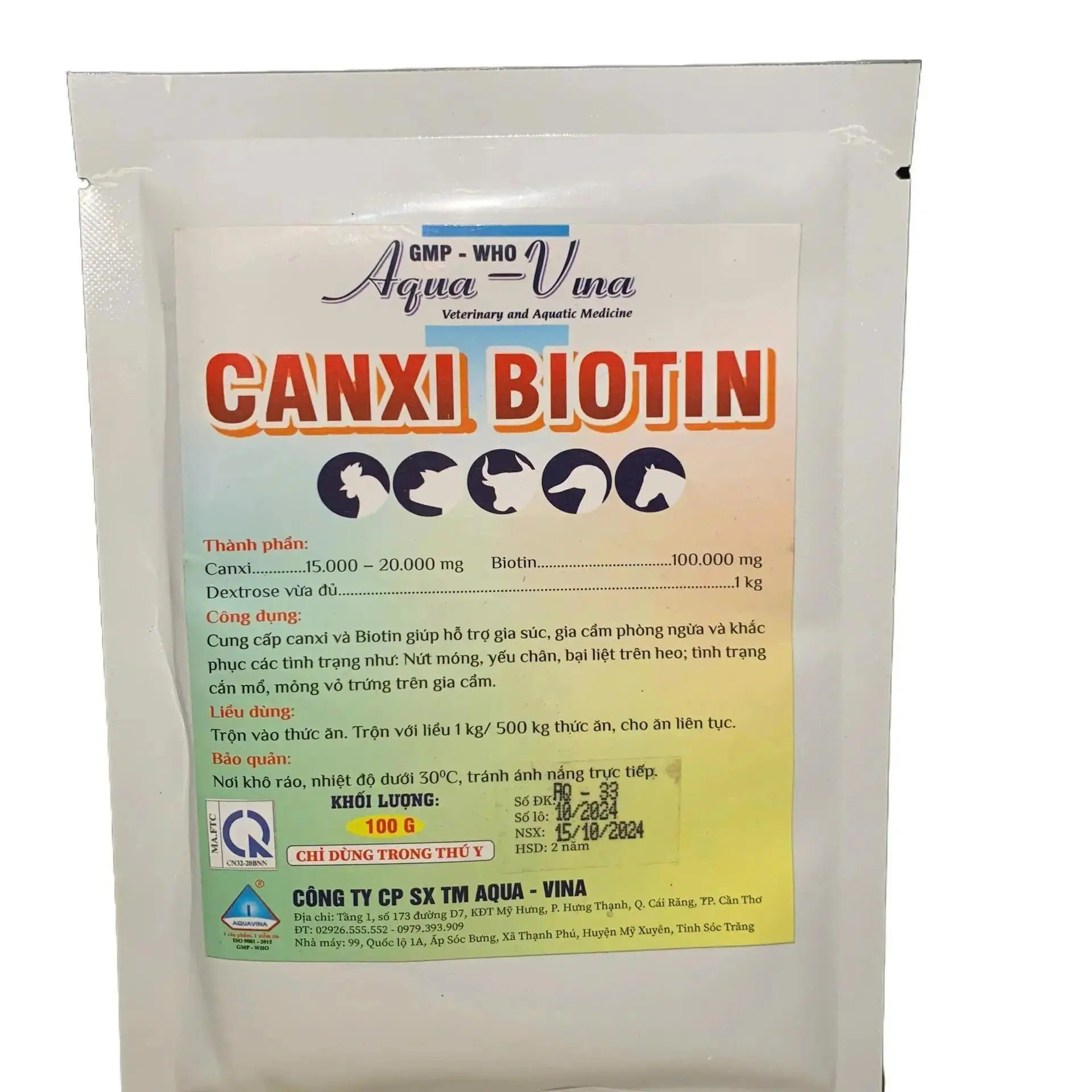 Cung cấp Canxi và Biotin cho gia súc, gia cầm - CANXI-BIOTIN