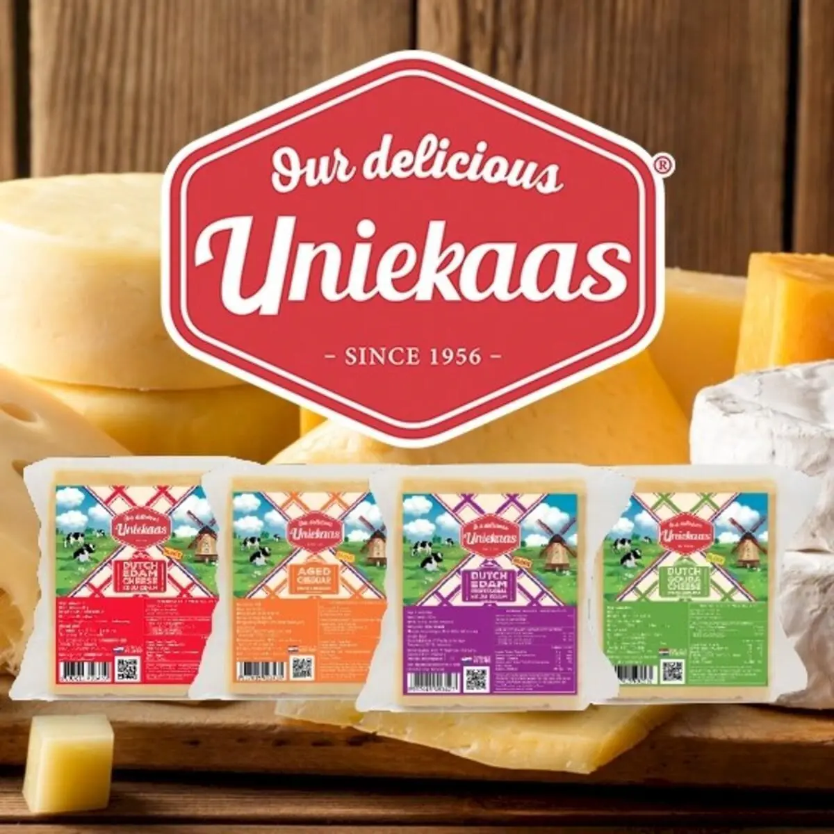 UNIEKAAS - Block Dutch Cheese 200g / Professional Cheese Since 1956