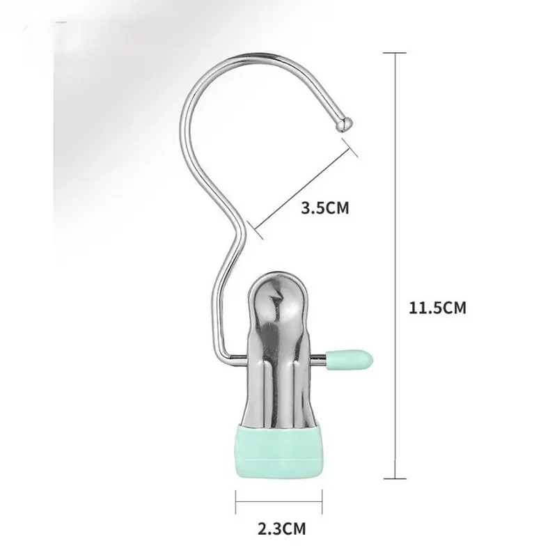 Móc kẹp đa năng chất liệu thép không gỉ, móc treo quần áo đa năng cần thiết trong mọi gia đình. 8