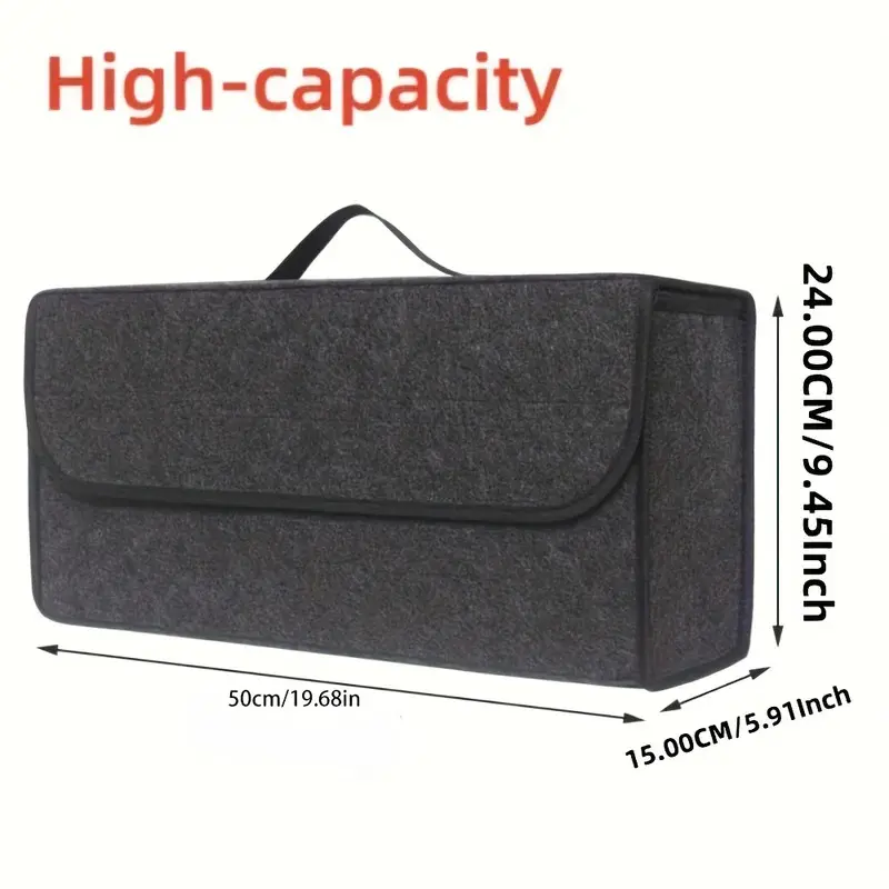Anti Slip Compartment Boot Storage Organizer Tools Car Storage Bag Car Trunk Organizer Soft Felt Storage Box Car Accessor 3