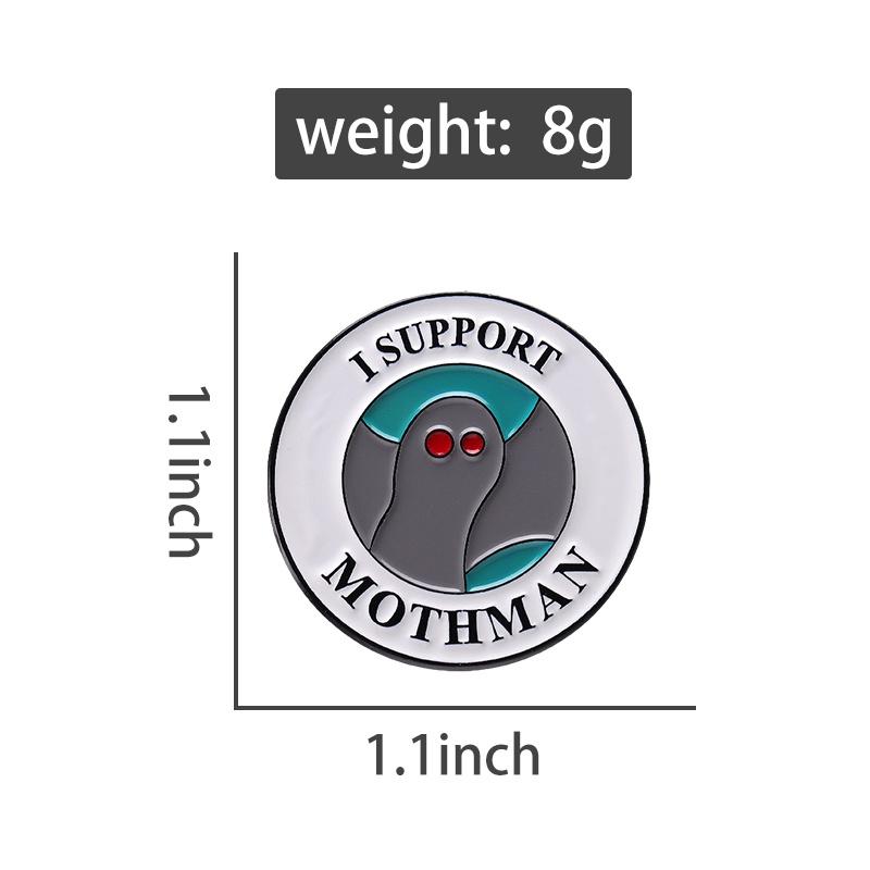 I Hỗ Trợ Ghim Tráng Men Mothman, Trâm Cài Ba Lô Tự Làm, Huy Hiệu Cổ Áo, Ghim Cài Ve Áo, Quà Tặng, Trang Sức, Trâm Cài Hoạt Hình, Phụ Kiện 3